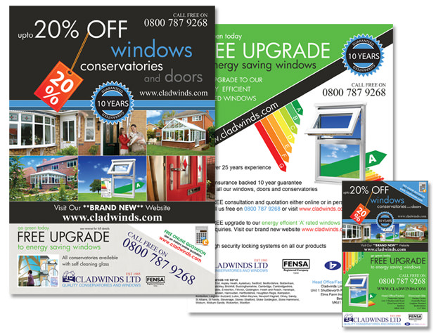 Cladwinds Leaflets and Advert