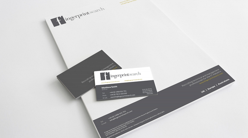 Fingerprint Search - Design of corporate stationery