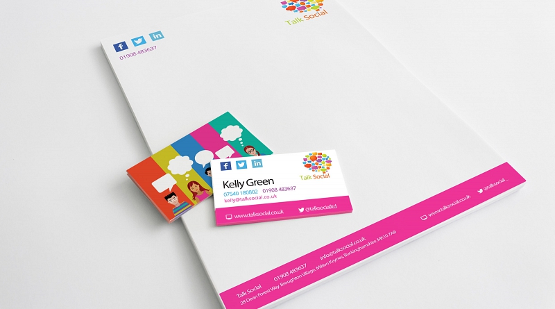 Talk Social - Design of corporate stationery