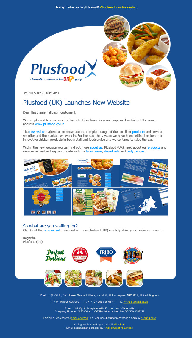 Plusfood (UK) eShot