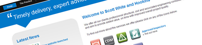Scott White and Hookins website redesign