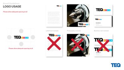TEQ primary logo example usage