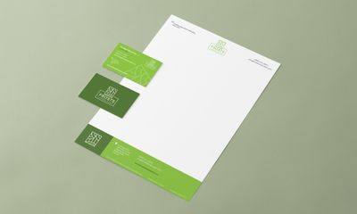 Frosts Landscapes letterhead and business cards