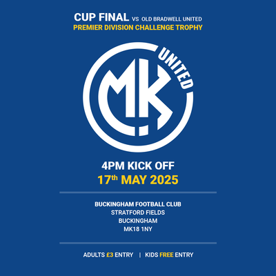 MK United Mens Cup Final Social Media Advert