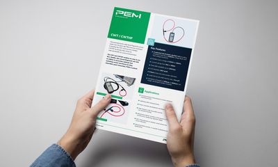 PEM CWT and CWTHF data sheet, angled view