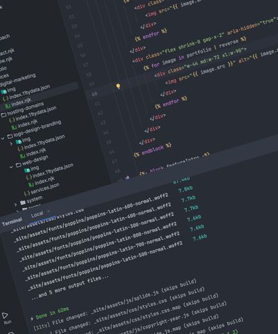 A screenshot showing a block of html code