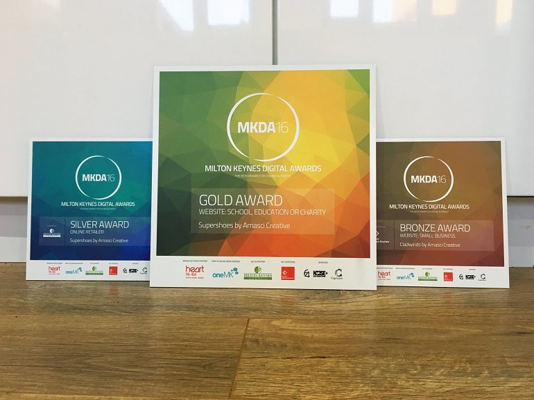 Gold, Silver and Bronze Milton Keynes Digital Awards