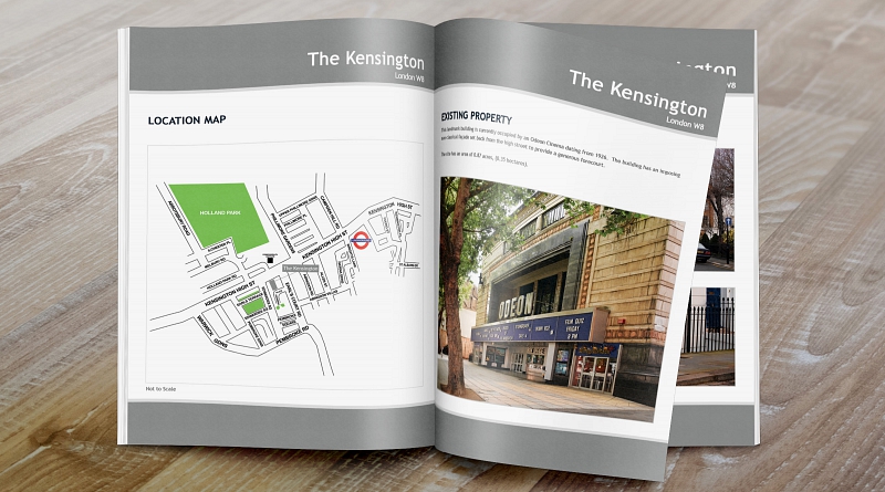 The Odeon Kensington - Design of 28 page brochure to advertise the sale and development of The Odeon in Kensington